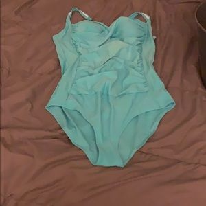 Teal/light blue bathing suit